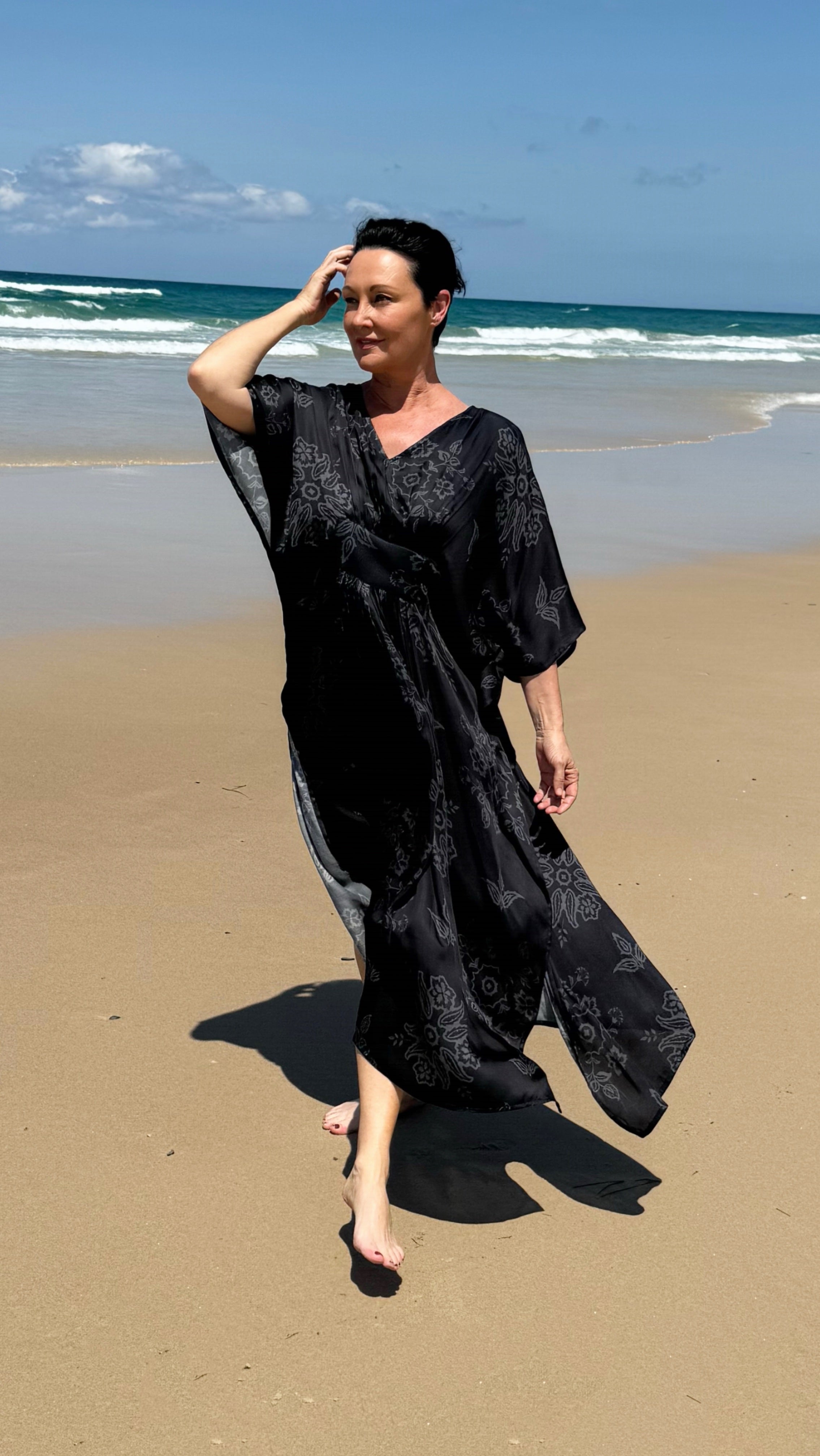 NEW The Empress Kaftan LONG in Graphite